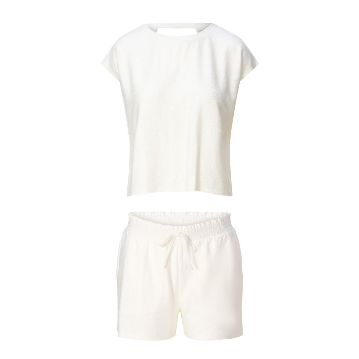 LingaDore Daily Beachwear 8221 Set Top+Shorts off white (95% Modal, 5% Elasthan)