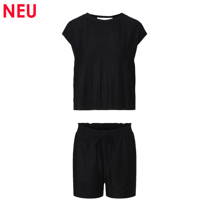 LingaDore Daily Beachwear 8221 Set Top+Shorts black (95% Modal, 5% Elasthan)
