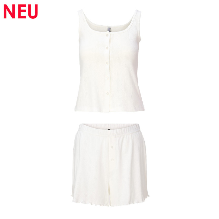 LingaDore 8404 Pyjama-Set off white (100% Baumwolle)
