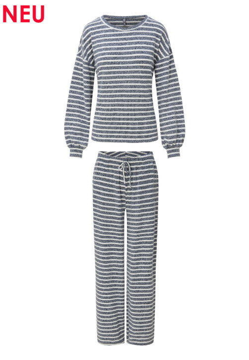 LingaDore 8613 Homewear Set blue marl (95% Polyester, 5% Elasthan)