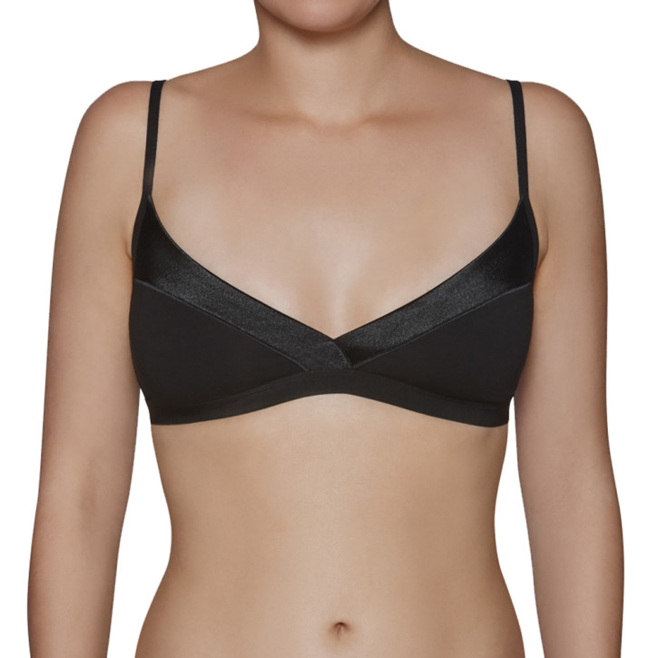 AIKYOU CHARLOTTE Bralette schwarz (92% Baumwolle, 8% Elasthan)