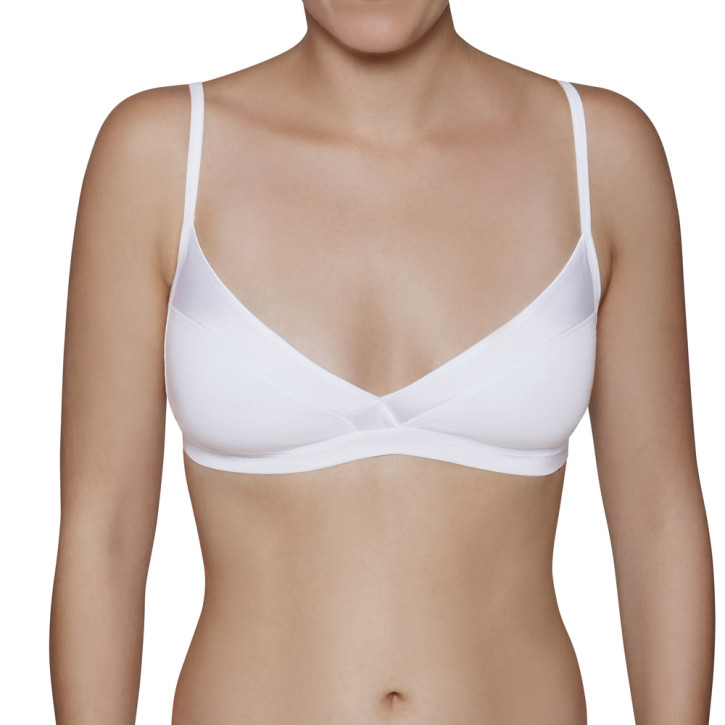 AIKYOU CHARLOTTE Bralette weiss (92% Baumwolle, 8% Elasthan)