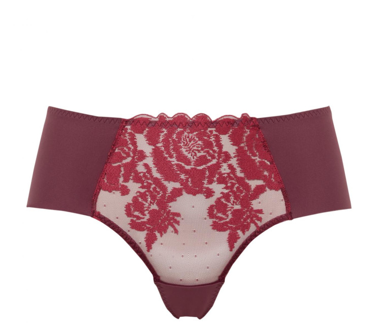 MAISONLEJABY Fleur Ikat Panty burgundy (60% Polyamid, 24% Elasthan, 8% Polyester, 8% Baumwolle)