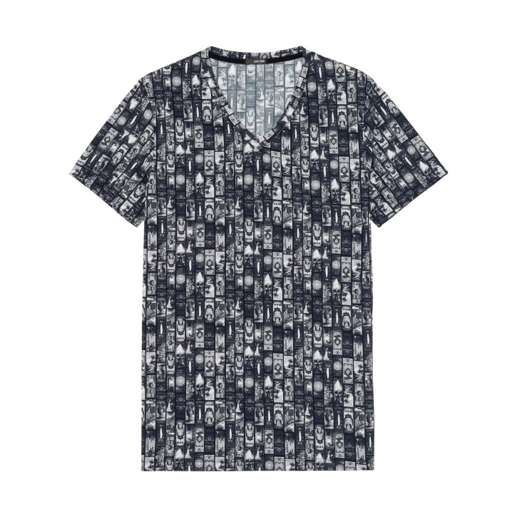 HOM Rockcity Tee-Shirt V-Neck (86% Polyamid, 14%  Elasthan)
