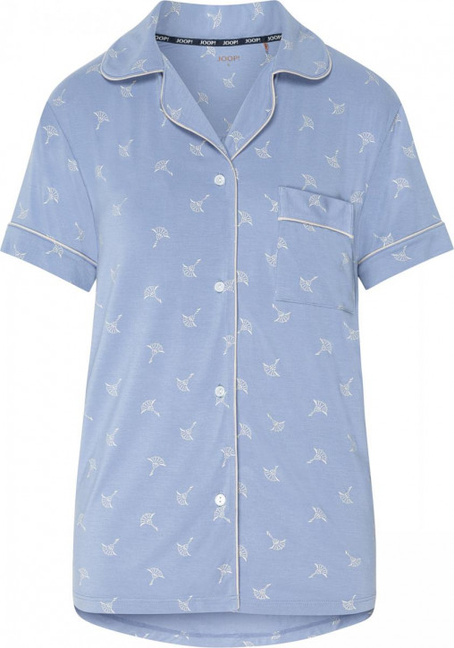 JOOP! Sheer Luxury Shirt bel air blue/sand (58% Baumwolle, 38% TENCEL™-Modal, 4% Elasthan)