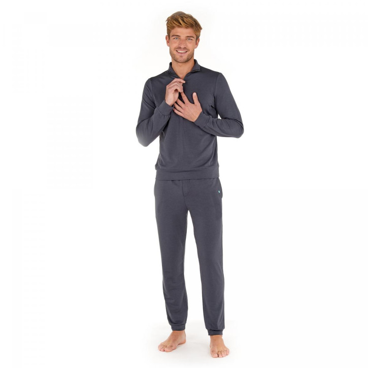 HOM Laquardia Pyjama anthrazit (47% Baumwolle, 47% Modal, 6% Elasthan)