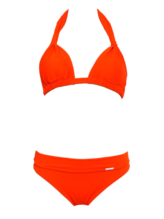 WASSERSTOFF 43 902 Triangelo Bikini True Love uni verschiedene Farben (80% Polyamid, 20% Elasthan) 38/M / fresh orange
