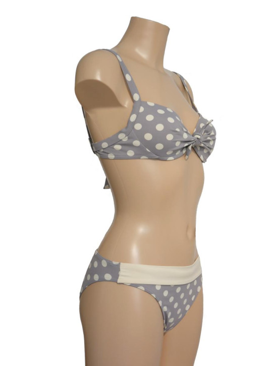 WASSERSTOFF 43 943 Shell Butterfly Bikini Grace grey-cream (90% Polyamid, 10% Elasthan) 38B