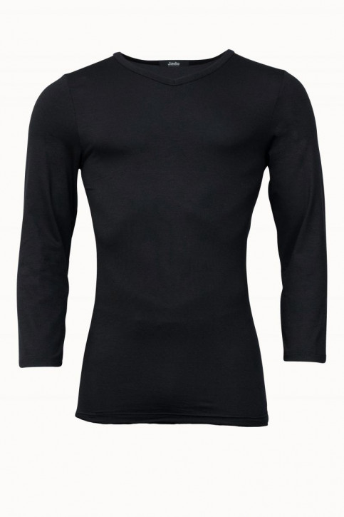 Jado by SARA LINKE Baumwolle Langarm-Shirt schwarz (95% Baumwolle, 5% Elasthan)