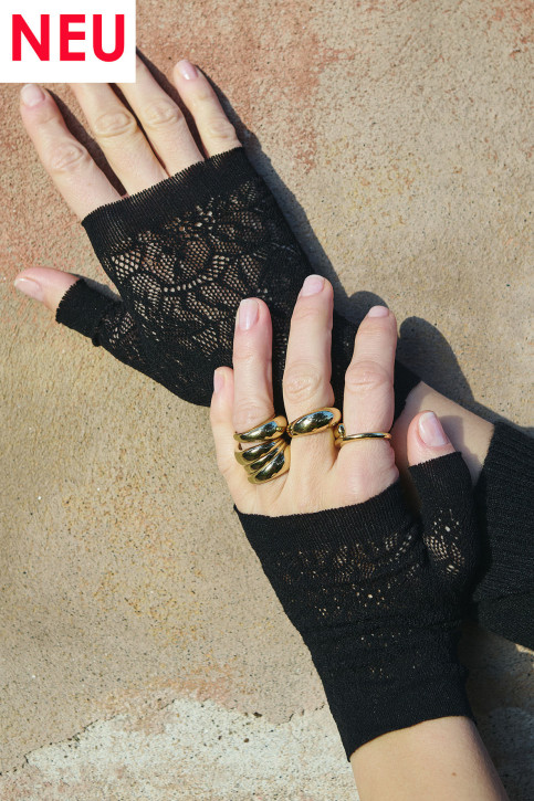 Trasparenze HAIL Netzstulpen nero onesize (80% Polyamid, 20% Elasthan)