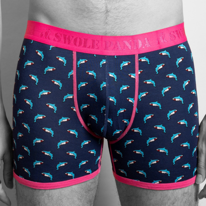 Swole Panda Shark Bamboo Boxers (95% Bamboo-Viskose, 5% Elasthan)