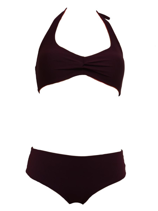 WASSERSTOFF 43 961 D Bikini Twisted True Love mit Wende-Top uni season 2024 - verschiedene Farben morat-sunset (80% Polyamid, 20% Elasthan) 38D / morat