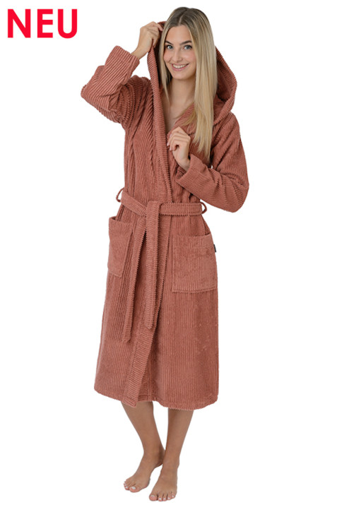 wewofashion by Otto Werner 4002 Bademantel "Zero Twist" Damen wood (100% Baumwolle)