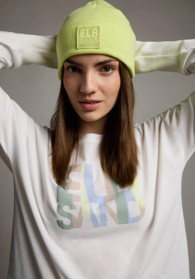 ELBSAND Bea Beanie verschiedene Farben (47% Viskose, 28% Polyester, 25% Nylon) sunny lime