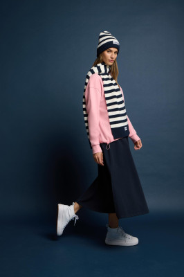 ELBSAND Noelle Scarf verschiedene Farben (47% Viskose, 28% Polyester, 25% Nylon) coldwater+cloud white