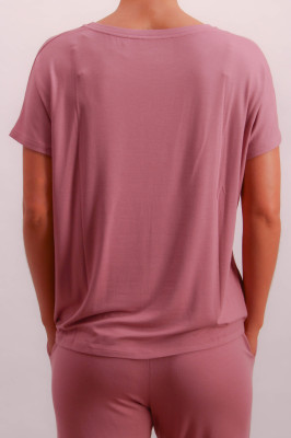 JOOP! Bodywear Luxe T-Shirt mauve oder off white (95% Modal, 5% Elasthan) L / rosa