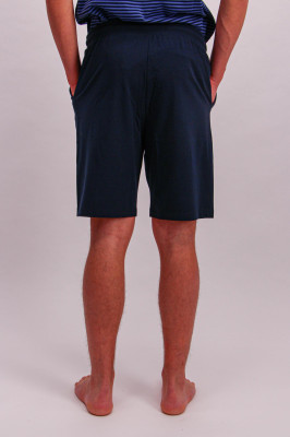JOOP! Bodywear Core Short Pyjama Set stripe navy/gray blue/solid navy (96% Baumwolle, 4% Elasthan) S