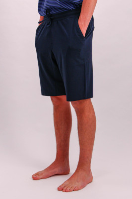 JOOP! Bodywear Core Short Pyjama Set stripe navy/gray blue/solid navy (96% Baumwolle, 4% Elasthan) L