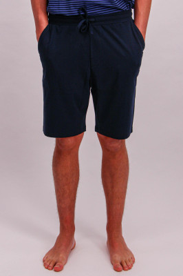 JOOP! Bodywear Core Short Pyjama Set stripe navy/gray blue/solid navy (96% Baumwolle, 4% Elasthan) S