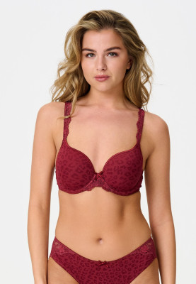 LingaDore Daily Lace T-Shirt-BH ruby wine jacquard (80% Polyamid, 20% Elasthan) 80D