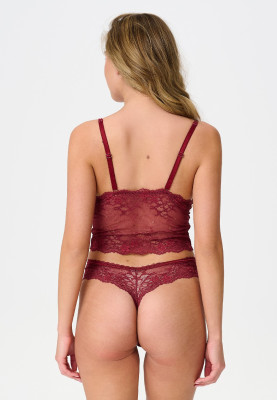 LingaDore Daily Lace String ruby wine jacquard (80% Polyamid, 20% Elasthan) S