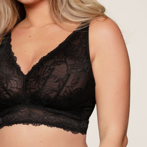 LingaDore Daily 1800 Bralette powder oder black (85% Polyamid, 15% Elasthan) Schwarz / 80C
