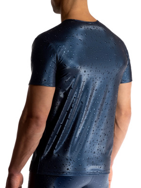 MANSTORE M2517 Casual Tee water blue (65% Polyester, 30% Polyurethan, 5% Elasthan) L