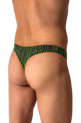 MANSTORE M2615 Hip String black/lime (50% Polyamid, 40% Polyester, 10% Elasthan) S