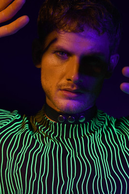 MANSTORE M2615 Pullover Body black/lime (50% Polyamid, 40% Polyester, 10% Elasthan) L