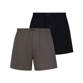 bruno banani Loose Fit 2-Pack Boxershort verschiedene Farben (100% Baumwolle) L / anthrazit-schwarz
