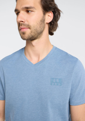 ELBSAND Ingvar V-Shirt nordic sea melange (50% Baumwolle, 50% Polyester) M