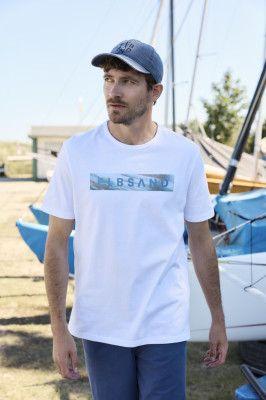ELBSAND Jivin T-Shirt bright white print (100% Baumwolle) XXL
