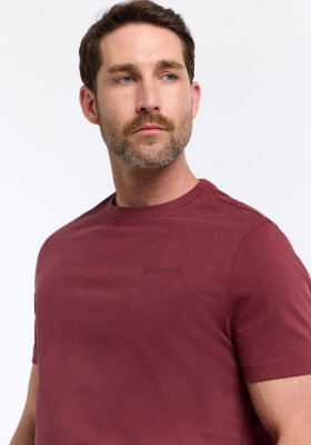 ELBSAND Herren Edo T-Shirt maroon (100% Baumwolle) L
