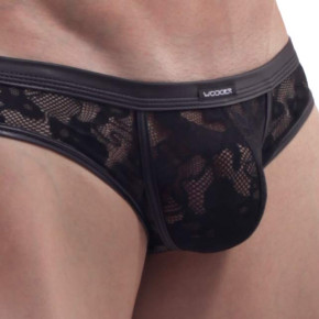 WOJOER Camouflage Spitze MiniHipster black (95% Polyamid, 5% Elasthan) L