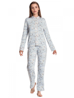 VIVE MARIA Blue Monday Pyjama (95% Viskose, 5% Elasthan) L