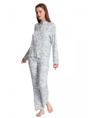 VIVE MARIA Blue Monday Pyjama (95% Viskose, 5% Elasthan) L