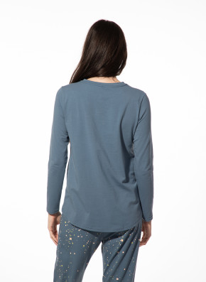SHORT STORIES 621648 Langarm-Shirt blue shaddow (95% Baumwolle, 5% Elasthan) L