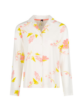 SHORT STORIES 622149 Shirt white pebble/print (47% Baumwolle, 47% Modal, 6% Elasthan) XS