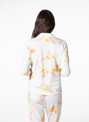 SHORT STORIES 622149 Shirt white pebble/print (47% Baumwolle, 47% Modal, 6% Elasthan) S