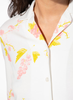 SHORT STORIES 622149 Shirt white pebble/print (47% Baumwolle, 47% Modal, 6% Elasthan) M