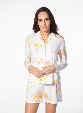 SHORT STORIES 622151 Shorts white pebble/print (47% Baumwolle, 47% Modal, 6% Elasthan) XS