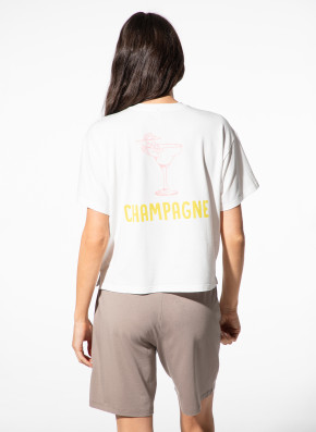 SHORT STORIES 622156 T-Shirt white pebble/print (47% Baumwolle, 47% Modal, 6% Elasthan) XS