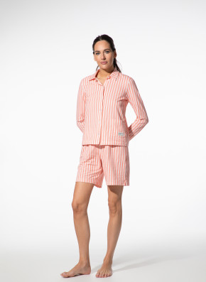 SHORT STORIES 622159 Shorts peachy stripes (95% Baumwolle, 5% Elasthan) M