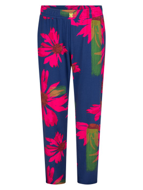 SHORT STORIES 622172 Pants blue sea/print (47% Baumwolle, 47% Modal, 6% Elasthan) L