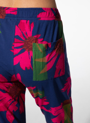 SHORT STORIES 622172 Pants blue sea/print (47% Baumwolle, 47% Modal, 6% Elasthan) XL