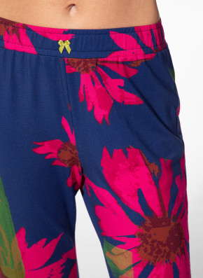 SHORT STORIES 622173 7/8 Pants blue sea/print (47% Baumwolle, 47% Modal, 6% Elasthan) S