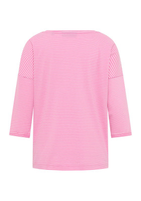 ELBSAND Veera T-Shirt 3/4-Arm magenta sky+cloud white stripe (50% Baumwolle, 50% Polyester) L