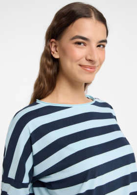 ELBSAND Milia Longsleeve coldwater+wave blue stripes (50% Baumwolle, 50% Polyester) XL