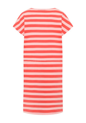 ELBSAND Sellvie T-Shirt-Dress grenadine+papaya stripes (50% Baumwolle, 50% Polyester) L
