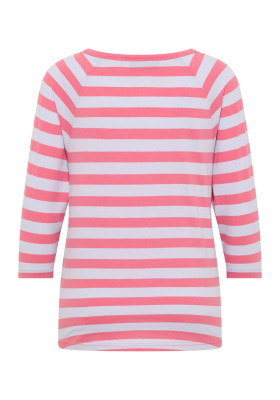 ELBSAND Celin T-Shirt vintage rose+lilac frost stripe (50% Baumwolle, 50% Polyester) M